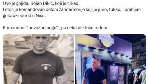 BOLESNA BLOKADERSKA STOKA! Bojana Dikića nazvali crknutom gnjidom, pa poželeli isto i drugim pripadnicima policije (FOTO)
