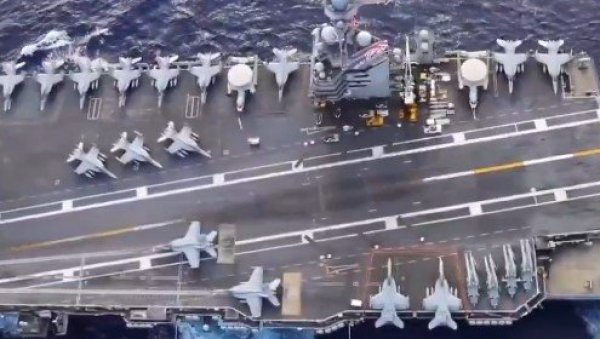 РАТ КУЦА НА ВРАТА: Трампова армада стигла на Блиски исток - амерички носач авиона и ратни бродови пред капијама Ирана (ФОТО/ВИДЕО)