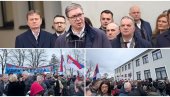 VUČIĆ U VELIKOJ DRENOVI Predsednik na otvaranju rekonstruisane škole: Srećan sam što sam u mestu velikog Germana i Dobrice Ćosića (VIDEO)