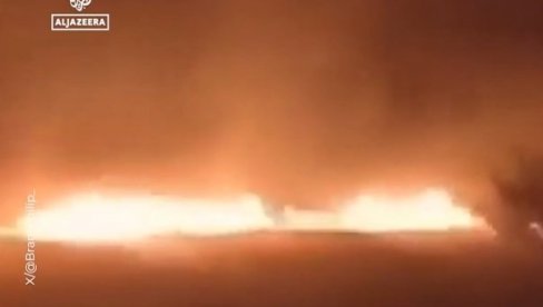 EKSPLOZIJE I PUCNJAVA KOD SKLADIŠTA URANIJUMA! Bljesak svetlosti obasjao nebo iznad vazduhoplovne baze na aerodromu (VIDEO)