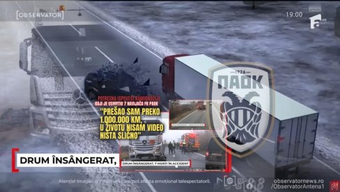 ПОТРЕСНО Исповест камионџије који се сударио са 7 навијача ФК ПАОК: Прешао сам 1.000.000 км, у животу нисам видео ништа слично