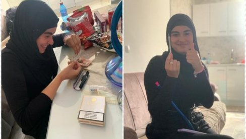 Блокадерка из Новог Пазара позира са наркотицима