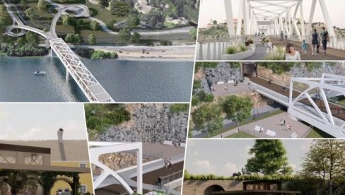 ДУГ 450, ШИРОК 12, А НА СРЕДИНИ МЕСТО ЗА ОДМОР: Овако ће изгледати 5. новосадски мост за пешаке и бициклисте (ФОТО)