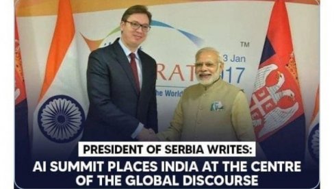 AUTORSKI TEKST PREDSEDNIKA SRBIJE ŠEROVAO NARENDRA MODI: Indijski premijer na sopstvenoj aplikaciji podelio Vučićeve reči