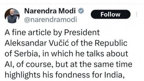 SRBIJO BUDI PONOSNA: Premijer najmnogoljudnije zemlje na svetu nahvalio predsednika Srbije i ukazao mu veliko poštovanje