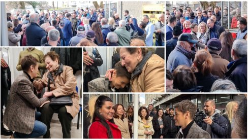 NEPREGLEDNA KOLONA LJUDI U ARANĐELOVCU: Građani Aranđelovca dočekali Anu Brnabić sa oduševljenjem (FOTO)