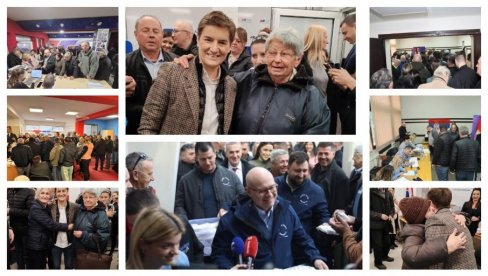 VELIKE GUŽVE I U BAJINOJ BAŠTI: Narod došao da izrazi podršku listi SNS širom Srbije - Oglasio se Vučević  (FOTO)