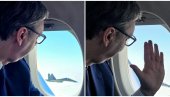OVAKO SU SUHOJI PRATILI VUČIĆA IZNAD KAZAHSTANA: Predsednik pozdravio pilota, velika čast za Srbiju (VIDEO)