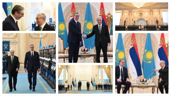 ВУЧИЋ НАКОН САСТАНКА У АСТАНИ: Величанствени дочек који ми је приредио председник Токајев  (ВИДЕО)