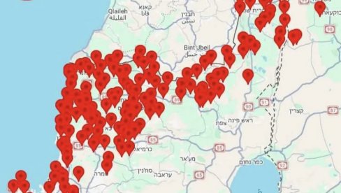 HAOS NA ISTOKU: Počeo prvi talas napada na Izrael (MAPA)