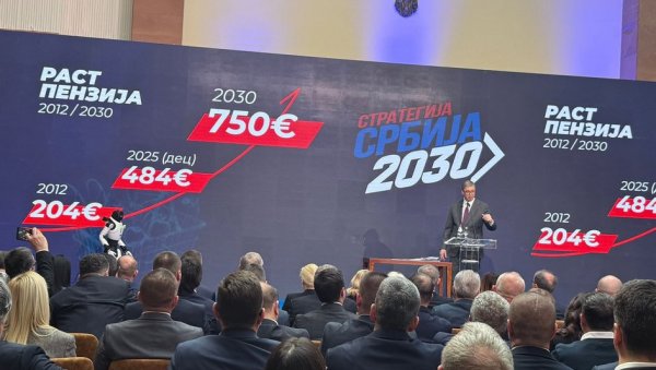 ВУЧИЋ ОТКРИО КОЛИКЕ ЋЕ БИТИ ПЛАТЕ И ПЕНЗИЈЕ 2030. ГОДИНЕ: Сигурни смо да ако урадимо оно што можемо, да ћемо то направити