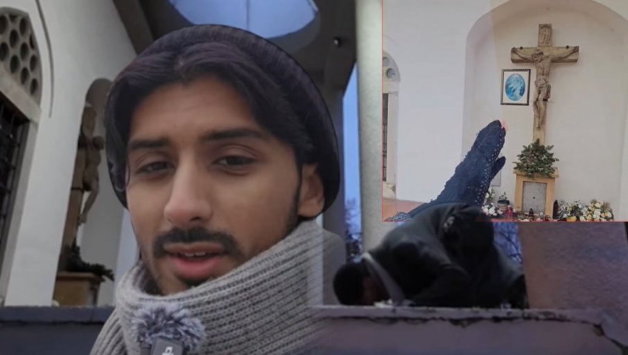 МУСЛИМАН КЛАЊАО ПРЕД ЦРКВОМ У ЂАКОВУ: Некад је била велика џамија - изазвао прави рат на мрежама (ВИДЕО)