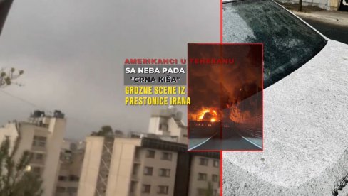 AMERI UŠLI U TEHERAN: Sa neba pala CRNA kiša - puna nafte! Grozne scene iz prestonice Irana (VIDEO)