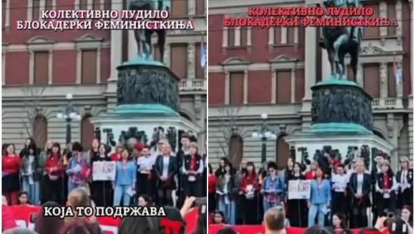 КОЛЕКТИВНО ЛУДИЛО БЛОКАДЕРКИ ФЕМИНИСТКИЊА: Дан жена претворили у политички перформанс