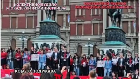 КОЛЕКТИВНО ЛУДИЛО БЛОКАДЕРКИ ФЕМИНИСТКИЊА: Дан жена претворили у политички перформанс