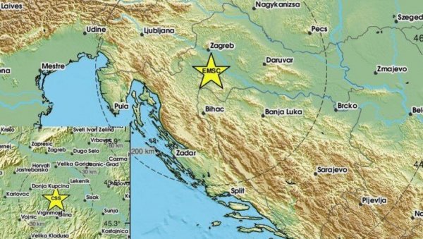 ГРМЕЛО ЈЕ И ТРЕСЛО: Земљотрес узнемирио мештане Хрватске