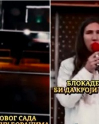 БРУКА БЛОКАДЕРА У БОРУ: Студент из Новог Сада држи говор о нашем месту