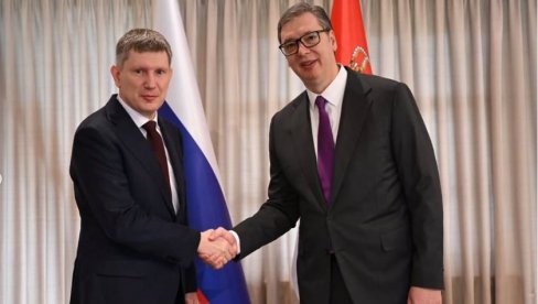 VUČIĆ SA RUSKOM MINISTROM: Razgovarali o ključnim pitanjima od strateškog značaja za energetsku i ekonomsku stabilnost Republike Srbije