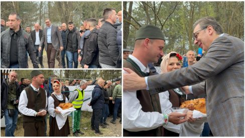 ОРИ СЕ АЦО СРБИНЕ: Велики број грађана Куле дочекао председника - одјекује Марш на Дрину  (ВИДЕО)