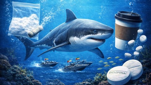 AJKULE NARKOMANI! Pozitivne na kokain, kofein i diklofenak