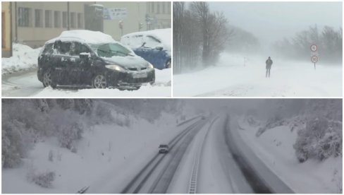 СНЕГ ПАРАЛИСАО ХРВАТСКУ: Обустављена настава у школама, путеви блокирани, настала општа пометња (ВИДЕО)