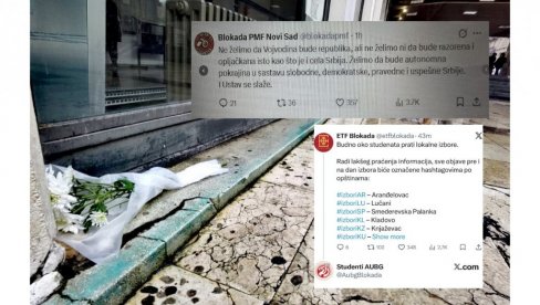 BEZ IKAKVE LJUDSKOSTI! Nalozi fakulteta u blokadi objavljuju samo stvari u politici, ni reč o smrti njihove koleginice