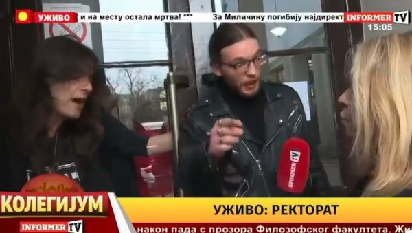 БЛОКАДЕРИ УЗУРПИРАЛИ ЗГРАДУ РЕКТОРАТА: Не дозвољавају да се дође до ректора Ђокића (ВИДЕО)