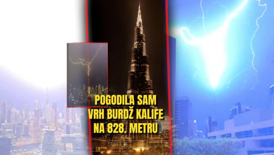 ПОГОДИЛА БУРЏ КАЛИФУ: Снимљен језив тренутак удара у највећу зграду на свету - Дубаи у проблему због временских неприлика (ВИДЕО)