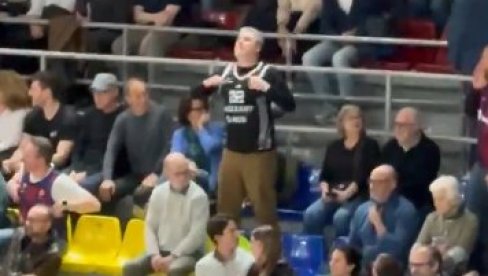 ХРАБРОСТ ИЛИ ЛУДОСТ: Навијач у дресу Партизана дошао на меч Звезде, љубио грб, па шокирао делије (ВИДЕО)