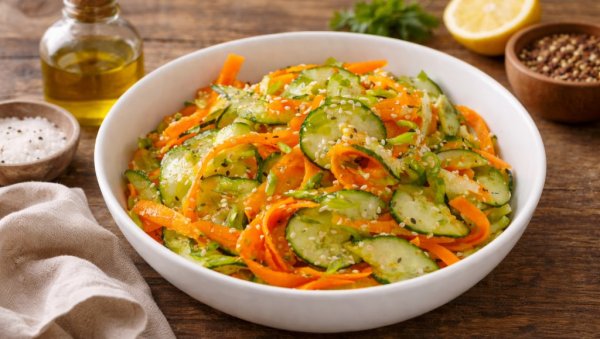 ОСВЕЖАВАЈУЋА САЛАТА ОД КРАСТАВЦА И ШАРГАЕПЕ: Савршена и лагана