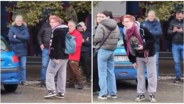 ПРОБИЛИ СУ ДНО: Пијана блокадерка у Кули напада и вређа полицију (ВИДЕО)