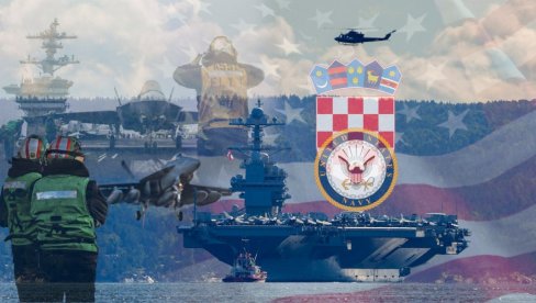 ЈЕСМО ЛИ ДРЖАВА ИЛИ КОЛОНИЈА ДИКТАТОРА? Амерички носач авиона у Сплиту, хрватска политичарка љута (ФОТО)