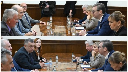 ВУЧИЋ НАСТАВИО КОНСУЛТАЦИЈЕ: Почео разговор председника са представницима странке Ми - глас из народа