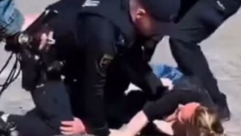NASILJE VLASTI U SLOVENIJI NAD MLADOM ŽENOM: Hoće li EU reagovati zbog upotrebe sile? (VIDEO)