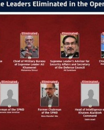 ДАНАС ЈОШ ДВОЈИЦА ЕЛИМИНИСАНА: Ево кога је све израелска војска до сада уклонила из иранског руководства?