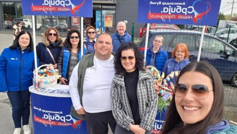 АКТИВИСТИ СНС НА УЛИЦАМА БЕОГРАДА ПРЕД ВАСКРС: Више од 150 локација, грађанима послата снажна порука заједништва и подршке (ФОТО)