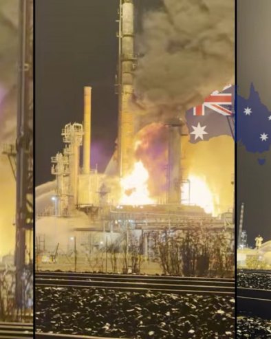 Усред рата у Ирану: Највећа рафинерија нафте у Аустралији у пламену (ВИДЕО)