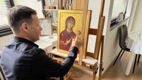 Свет икона део је мог духовног пута: Сликар Новица Станковић, од Високих Дечана до Почајевске лавре у Украјини, усавршавао таленат (ФОТО)