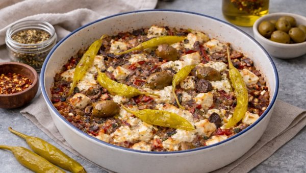 ЗАПЕЧЕНО МЛЕВЕНО МЕСО СА ПОВРЋЕМ И СИРОМ:  Кремасто и пуно укуса