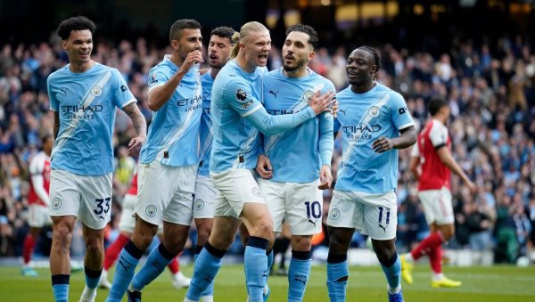 Хаос у Премијер лиги! Манчестер сити славио поготком Халанда против Арсенала и укључио се у борбу за титулу!