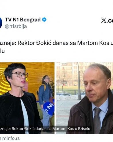 Зашто је новопечени политичар Ђокић у Бриселу љубио скуте Марте Кос и зашто ових дана у Београду све подсећа на Тбилиси?