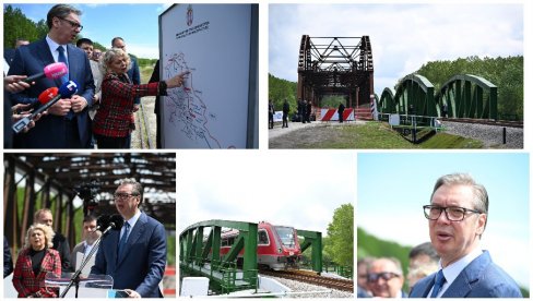 Vučić otvario novi železnički most preko Tamiša: Za dve godine biće završen auto-put, od Beograda do Zrenjanina 35-40 minuta (VIDEO)