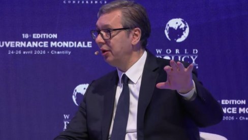 Govorio sam kako su gažena naša prava Vučić se obraća iz Šantilija nakon moćnog govora na Međunarodnoj konferenciji o globalnoj politici