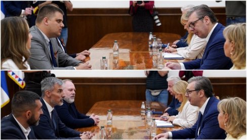 Predsednik završio konsultacije: Vučić razgovarao sa predstavnicima SPO i SRS (Foto)