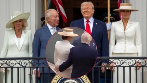 Tramp preterao? Opipao Melaniju pred kraljem i kraljicom - Donald spustio ruku i to predaleko! Snimak postao viralan (VIDEO)