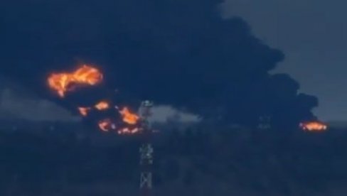 Gori naftno postrojenje duboko u  teritoriji: Ukrajina gađala rusku energetsku infrastrukturu (VIDEO)