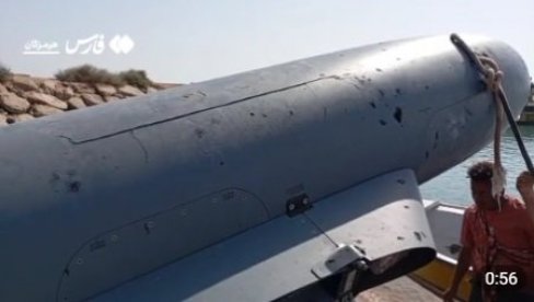 ОВО ЈЕ ДРОН ОБОРЕН ИЗНАД ОРМУЗА: Иран приказао остатке летелице (ВИДЕО)