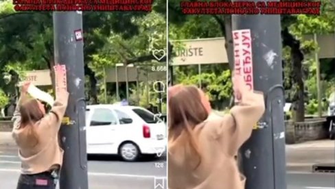 БЛОКАДЕРКА УНИШТАВА ГРАД! Демолирала Медицински факултет, нападала полицајце, а сад дивља по центру