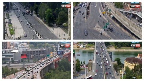 GUŽVE U BEOGRADU NA POČETKU RADNE NEDELJE: Kolone na Brankovom mostu i Gazeli (FOTO)