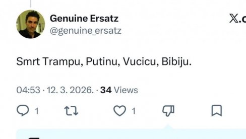 ТРЕБА УБИТИ ТРАМПА, ПУТИНА, ВУЧИЋА: Милогорац из Њујорка који подржава блокадере позвао на убиства државника
